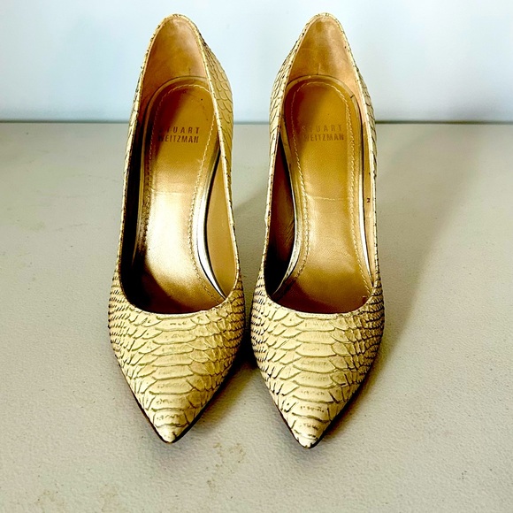Stuart Weitzman Nouveau Python Pump Sz 7 - Picture 2 of 5